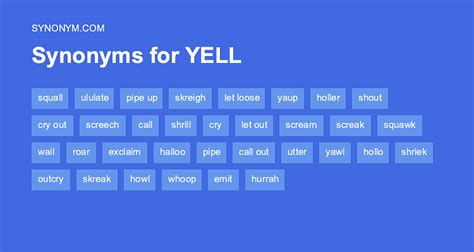 another word for yell|words that mean yell.